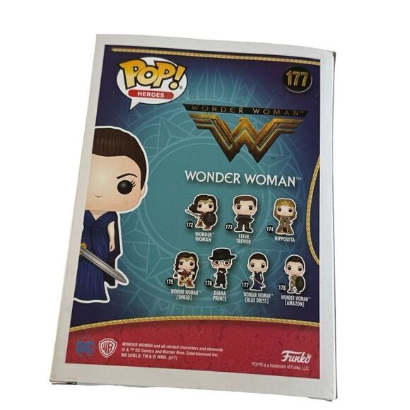 Funko Pop Vinyl Figure DC Heroes Wonder Woman 177 Game Stop Exclusive Blue Dress - Picture 4 of 8